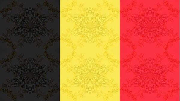 Achtergrond Met Kleurrijke Vlag Vlag Van België — Stockfoto