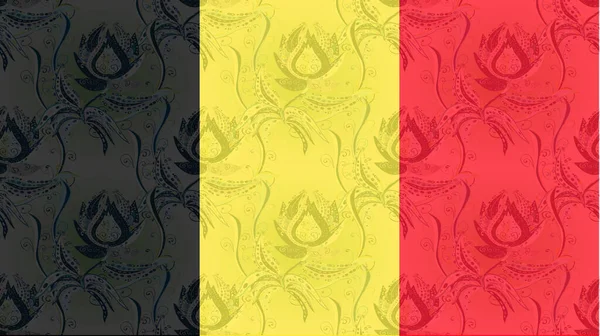Tło Kolorową Flagą Flaga Belgii — Zdjęcie stockowe