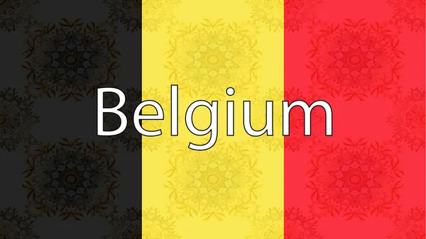 Fundo Com Bandeira Colorida Bandeira Belgium — Fotografia de Stock