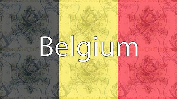 Φόντο Πολύχρωμη Σημαία Σημαία Του Βελγίου — Φωτογραφία Αρχείου