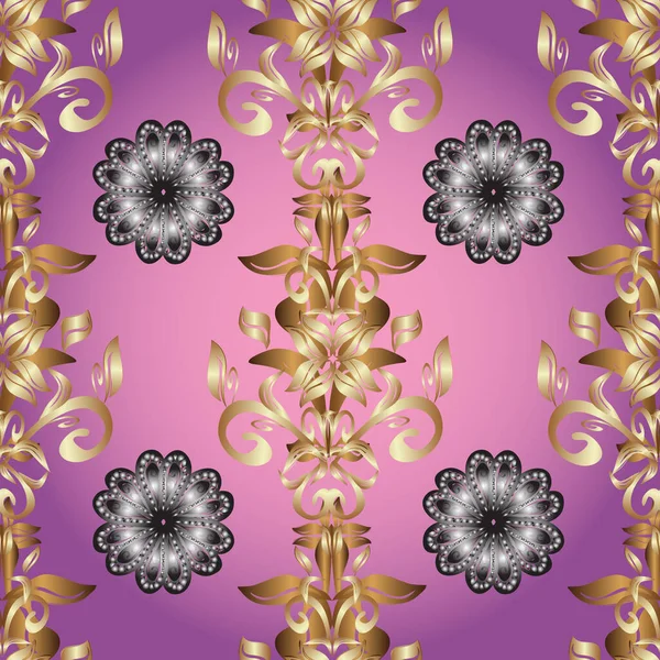 Ornement Oriental Sans Couture Dans Style Baroque Motif Classique Traditionnel — Image vectorielle