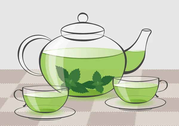 Трав'яний чай — стоковий вектор