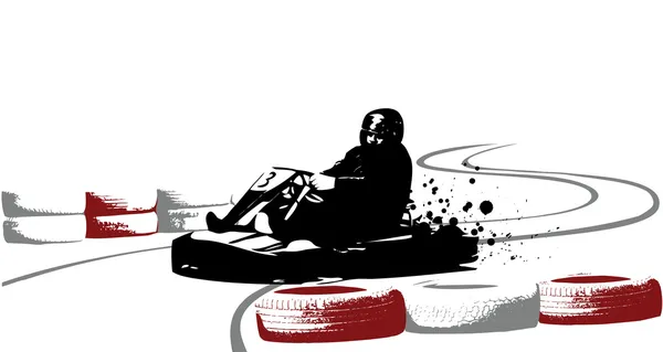 Go-kart. — Archivo Imágenes Vectoriales