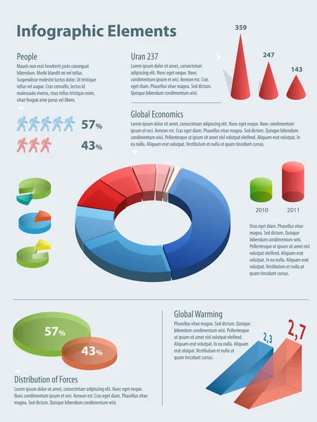 Diagram för att skapa info-grafik. — Stock vektor