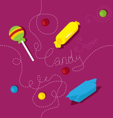 şeker vektör desen