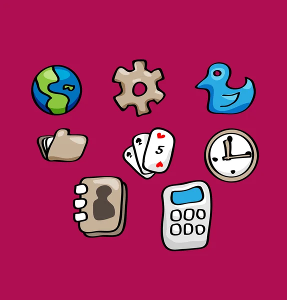cep telefonu uygulaması için Vector Icon set.