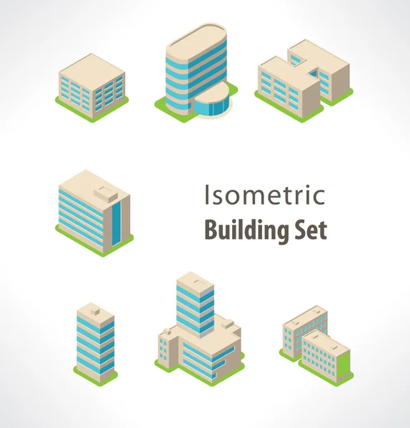 Set Isométrico vector de construcción . — Archivo Imágenes Vectoriales