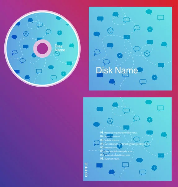 Diseño de la cubierta del CD — Vector de stock