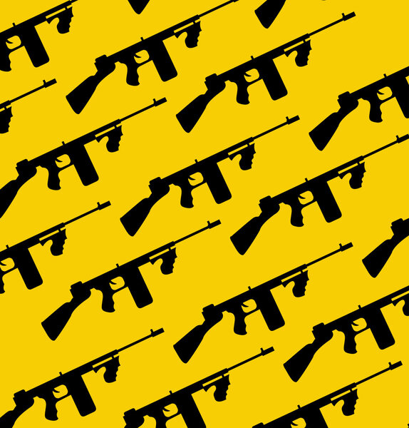 Tommy-gun seamless pattern