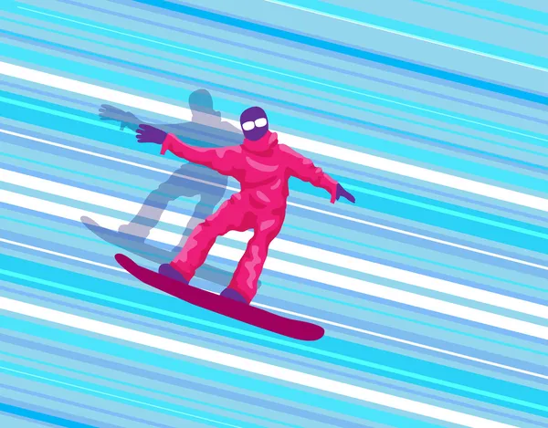 Fondo snowboarder — Vector de stock