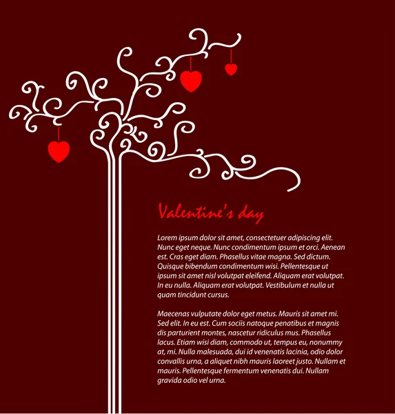Cartel para el Día de San Valentín — Vector de stock