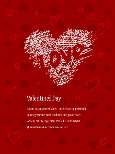 Poster pentru Valentine 's Day — Vector de stoc