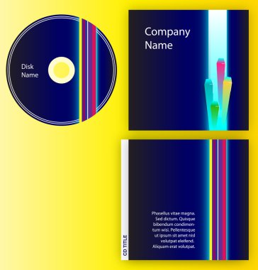 CD kapak tasarımı ile kopya alanı, vektör.