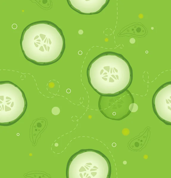 Cucumber vector pattern — Stock Vector