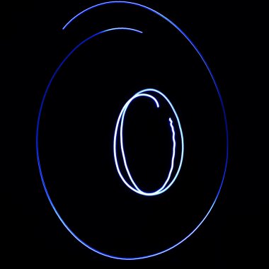 dalgalı sembolü. lazer ışık alfabe. sembolü 