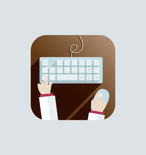 Icon Keyboard and Mouse. — Stock Vector