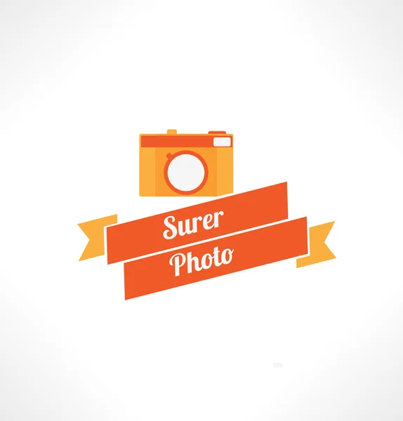Corporate icon for logotype with camera — Stock Vector