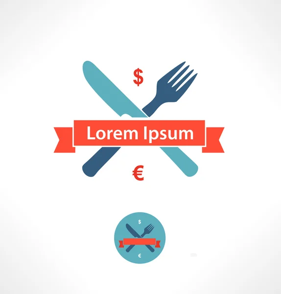 Pictogram voor logo met voedsel logo. — Stockvector