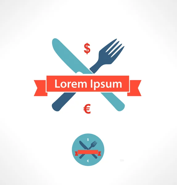 Gıda logosu logo simgesi.
