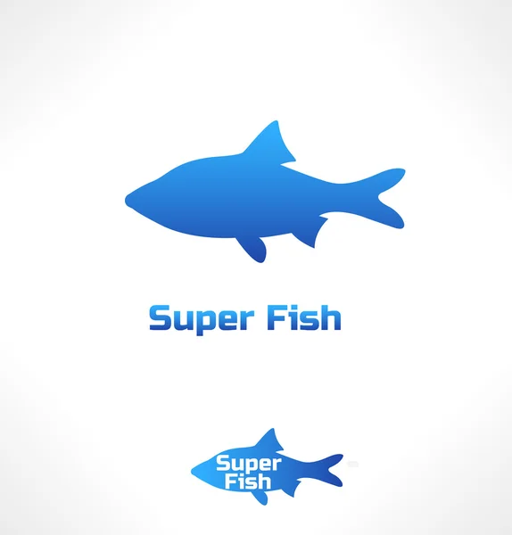 公司图标标识与鱼 — 图库矢量图片