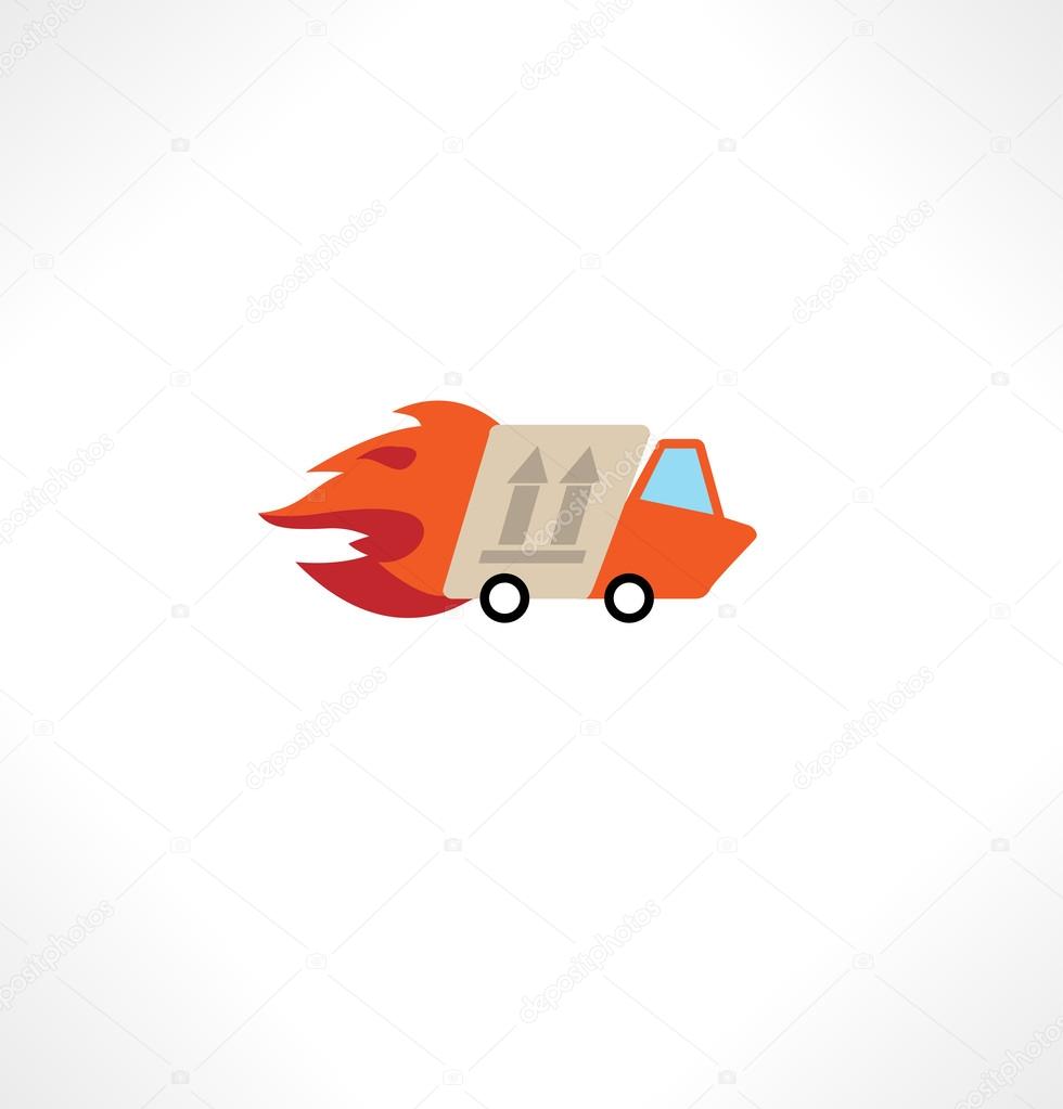 Fast delivery Truck icon.