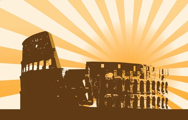 Coliseo en Roma — Vector de stock