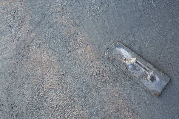 Betonmischung Handelt Sich Die Einbringung Von Zement Stein Sand Und — Stockfoto