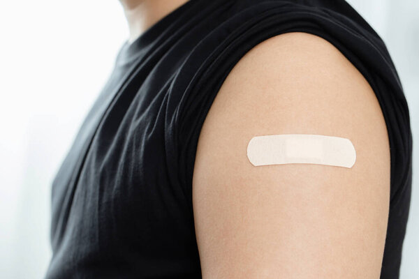 man is receiving getting vaccinated immunity,It had no effect on her body.