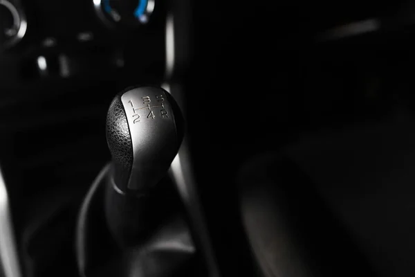 Manual Transmission Driving Modern Car Speed Gear Stick — Stock Photo, Image