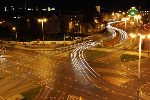 Wrocław nocą, Polska — Zdjęcie stockowe