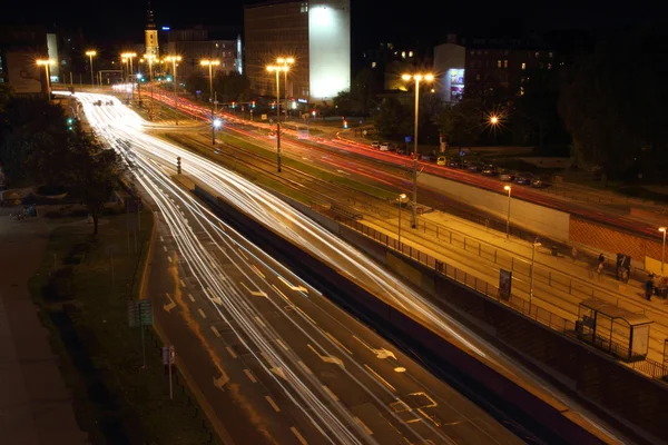 Wrocław nocą, Polska — Zdjęcie stockowe