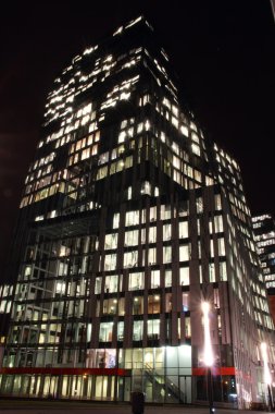 ofis binaları geceleri, Hollanda Amsterdam