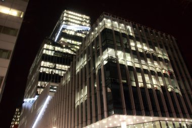 ofis binaları geceleri, Hollanda Amsterdam
