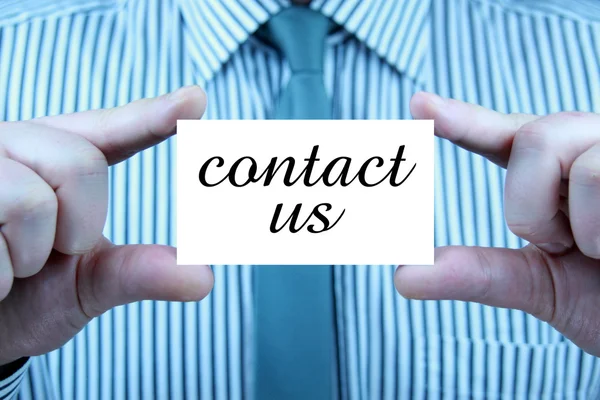 Contact us - business card — Stock Photo, Image