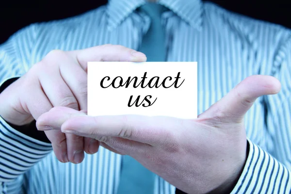 Contact us - business card — Stock Photo, Image