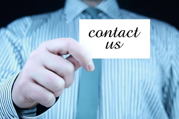 Contact us - business card — Stock Photo, Image