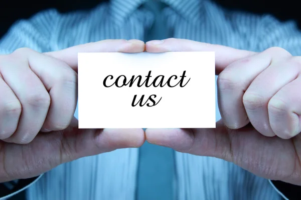 Contact us - business card — Stock Photo, Image