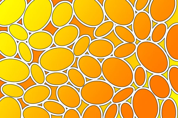 Oval mönster i mode trend färger, orange bakgrund — Stockfoto