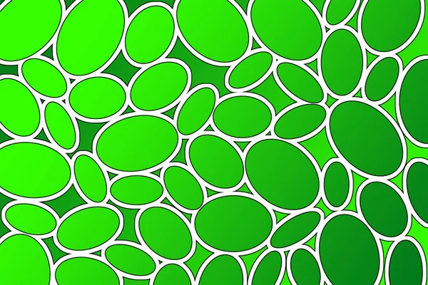 Oval pattern in fashion trend colors, green background — Stock Photo, Image