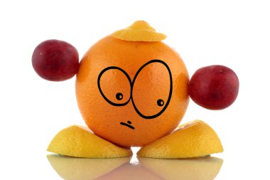 diyet Yardımcısı. komik meyve.