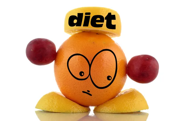 Aiutante dietetico. Frutta divertente . — Foto Stock