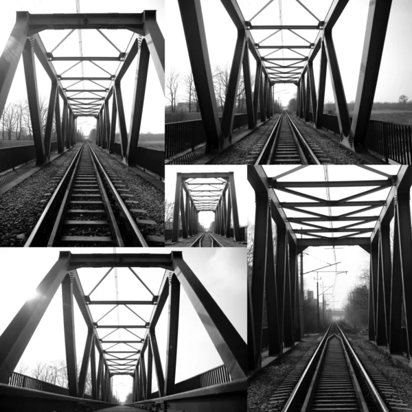 老铁路桥梁 — 图库照片