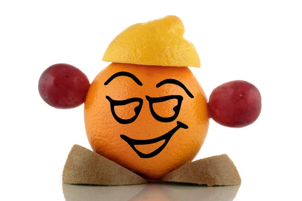 Smiley fruit. Emoticon on white background — Stock Photo, Image