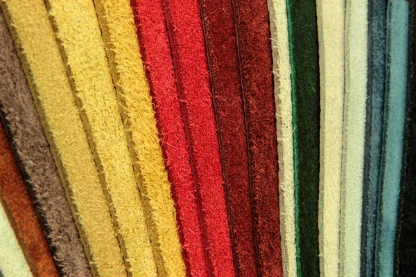 Color palette sample picker of leather material — Stock Photo, Image