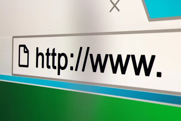 Http www browser bar, Internet address — Stock Photo, Image