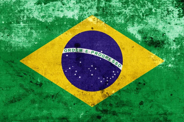 Brazil grunge zászló — Stock Fotó