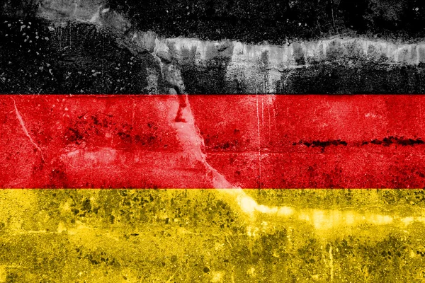 Duitsland vlag geschilderd op grunge muur — Stockfoto