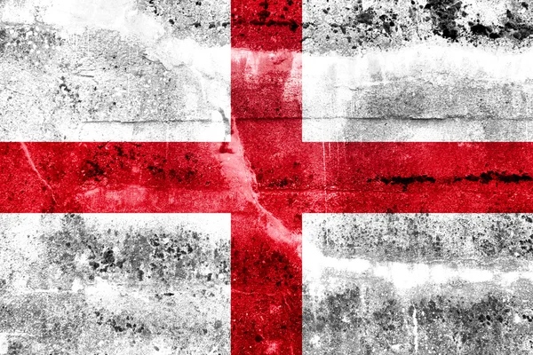 Vlajka Anglie maloval na zdi grunge — Stock fotografie