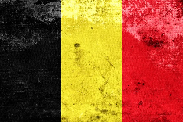 Grunge Bandera de Bélgica — Foto de Stock