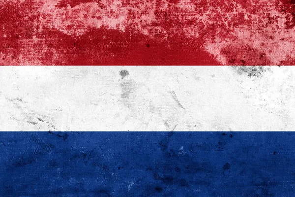 Флаг Гранж Нидерландов — стоковое фото